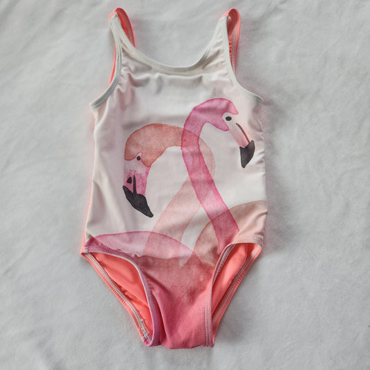 #104 Old Navy 2T Flamingo One Piece Swimsuit