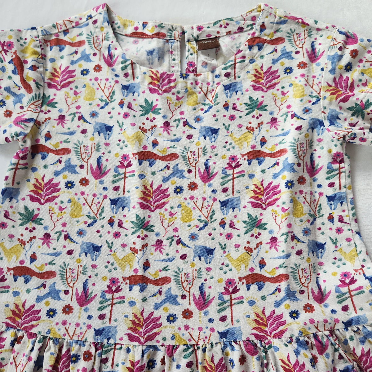 #167 Tea Collection 5T Woodland Animal Print Dress