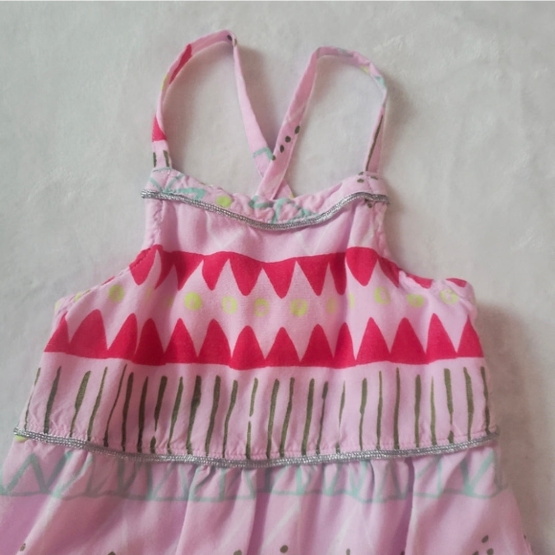 #104 Cat & Jack  18 Mth Baby Long Pink Maxi Dress