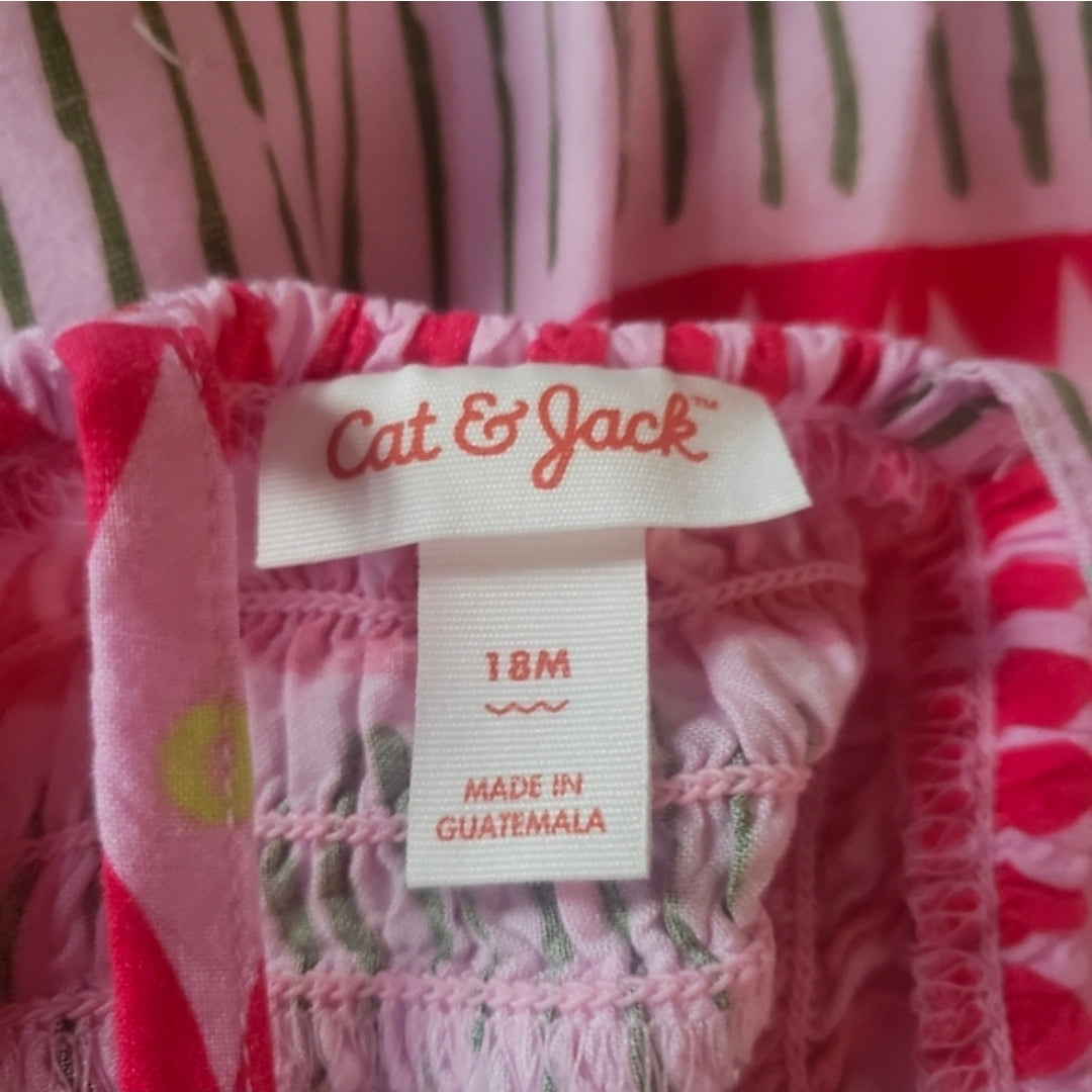 #104 Cat & Jack  18 Mth Baby Long Pink Maxi Dress