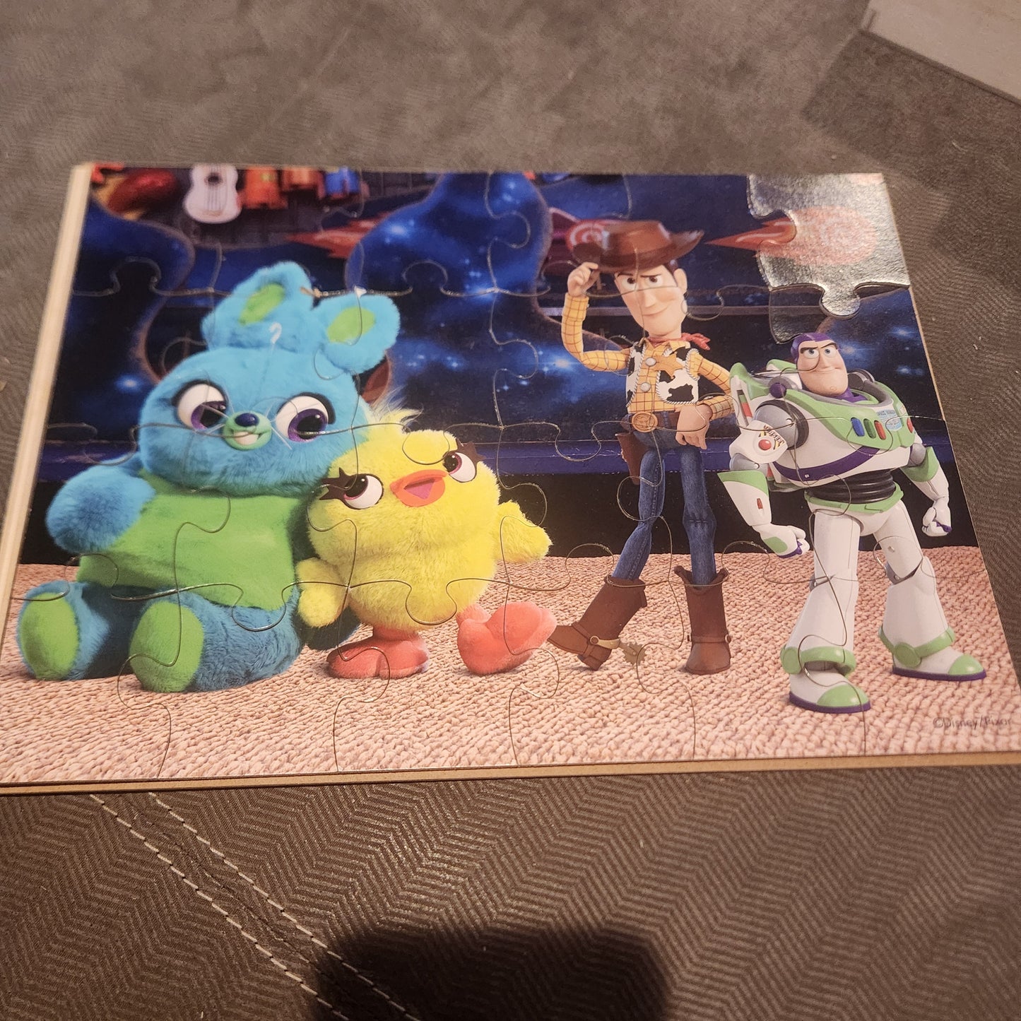 REDUCED!! #104 Disney Pixar TOY STORY 4 (5 Wood Puzzles In Wood Box)