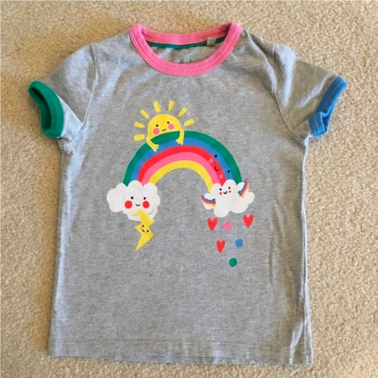 #104 Mini Boden Sz 4-5 Rainbow Tee