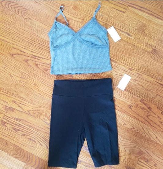 REDUCED!! #104 NWT Wild Fable Sz Small Tank & Biker Shorts Outfit Bundle