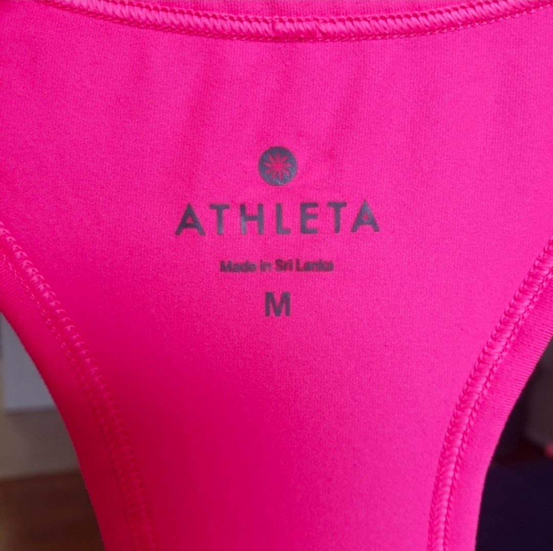 REDUCED!! #104 Athleta Medium Thin Racerback Hot Pink Tank Top