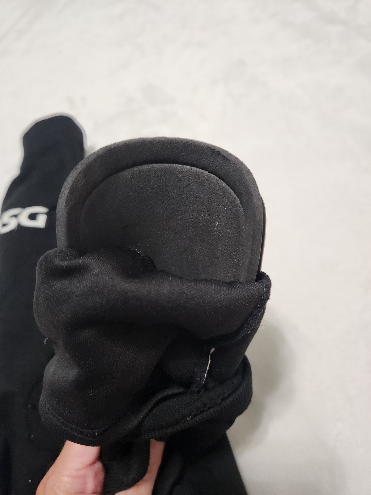 #167 DSG Youth Size Med Black Athletic Soccer Shin Socks with White Logo
