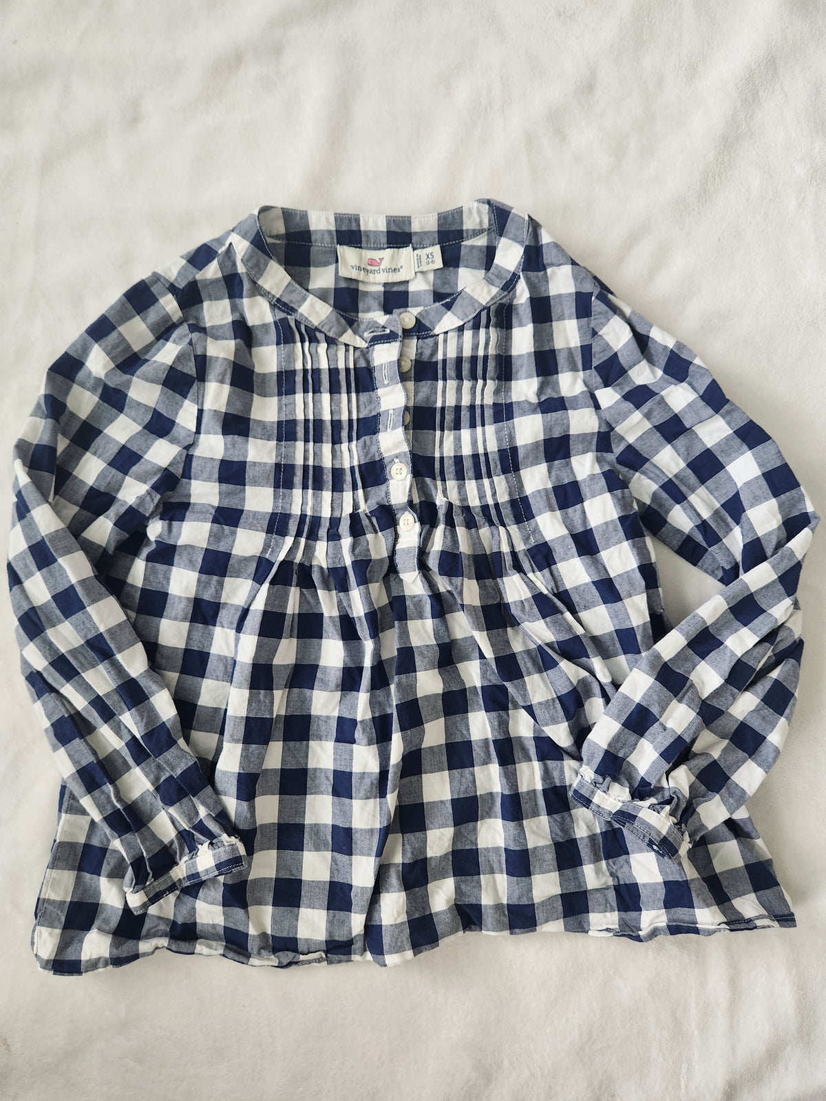 #167 Vineyard Vines 5-6 Lookout Gingham Popover Shirt