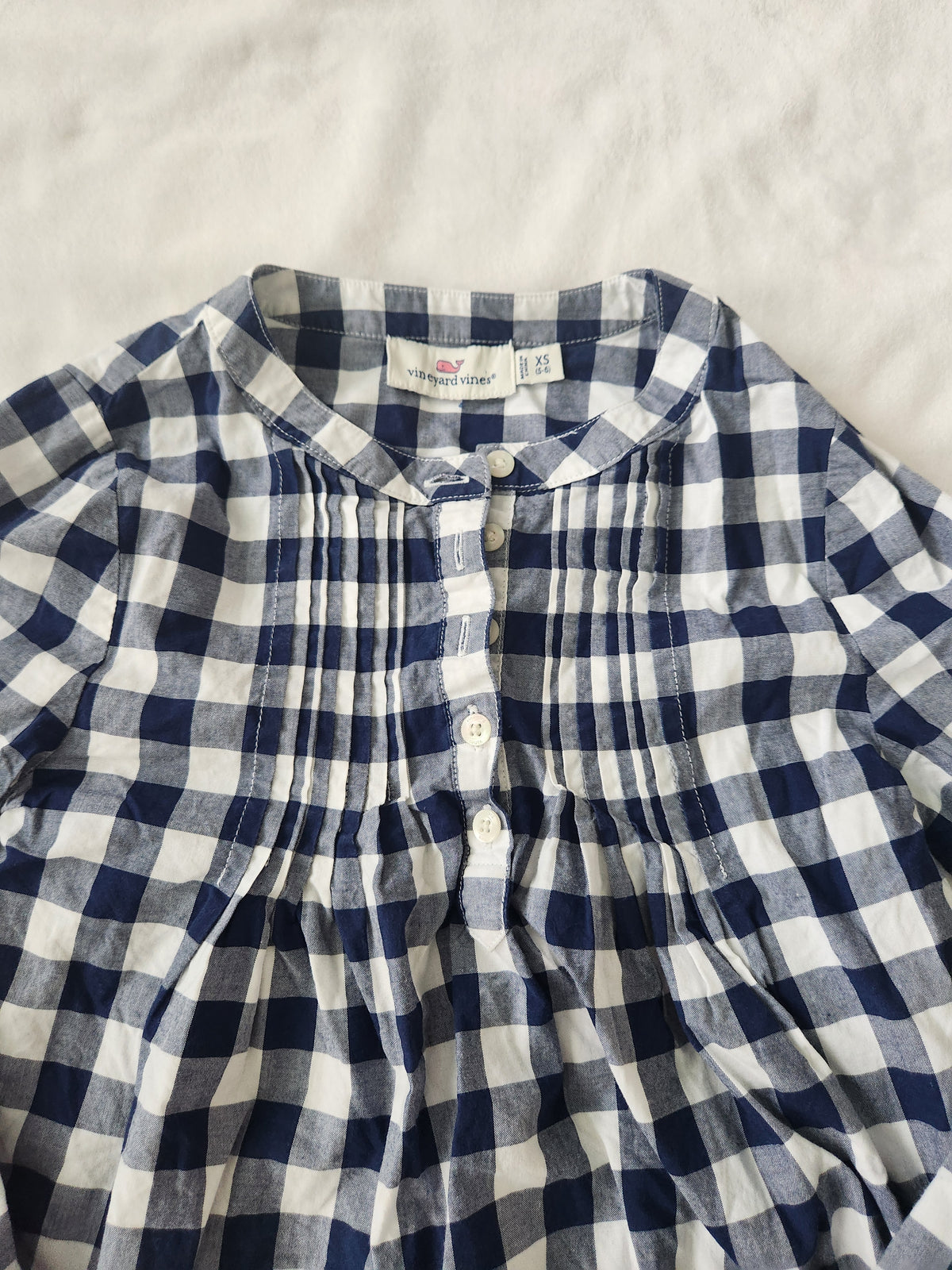 #167 Vineyard Vines 5-6 Lookout Gingham Popover Shirt