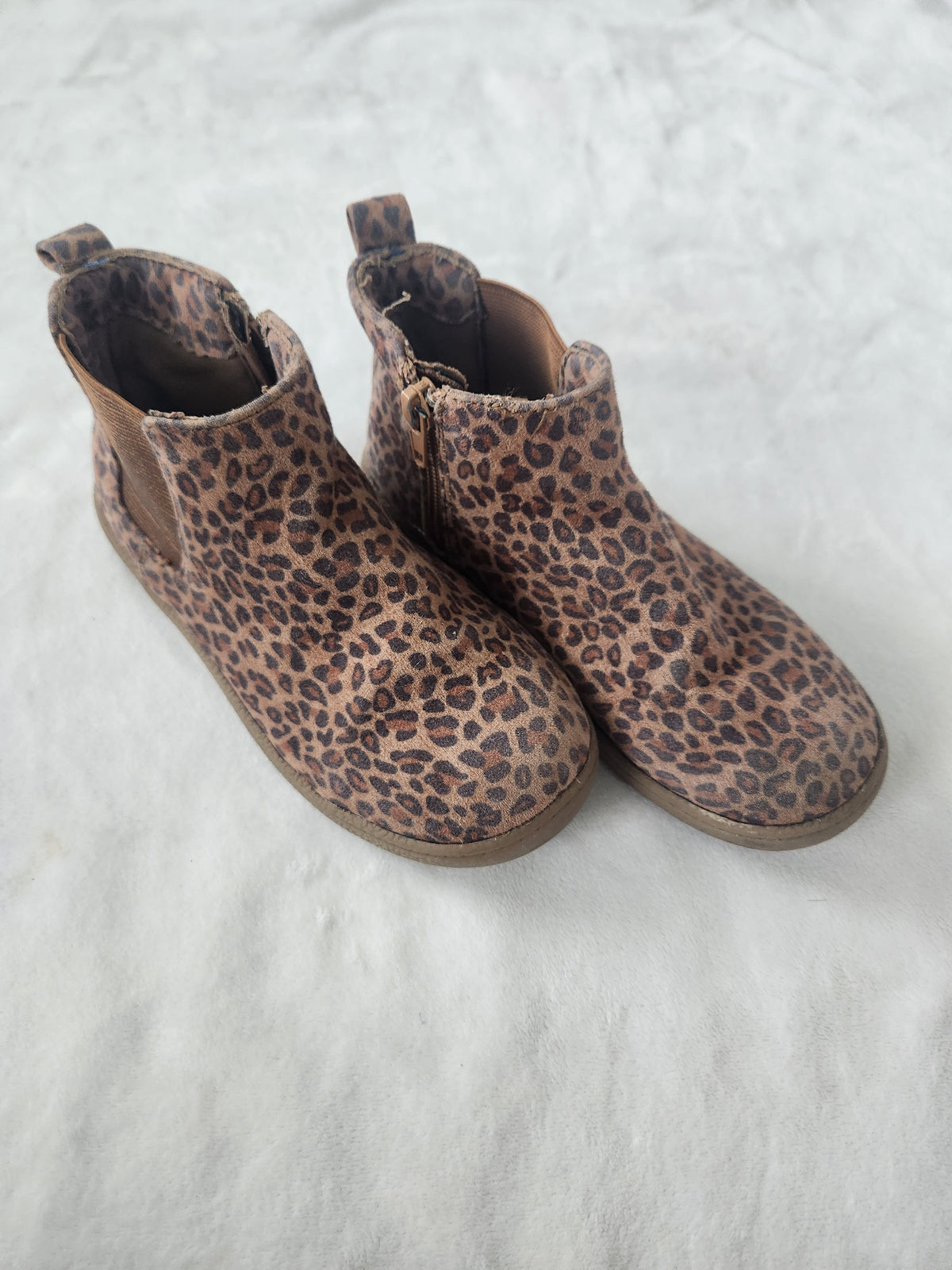 #167 Tucker + Tate Sz 12 Nova Chelsea Bootie Tan Leopard Print