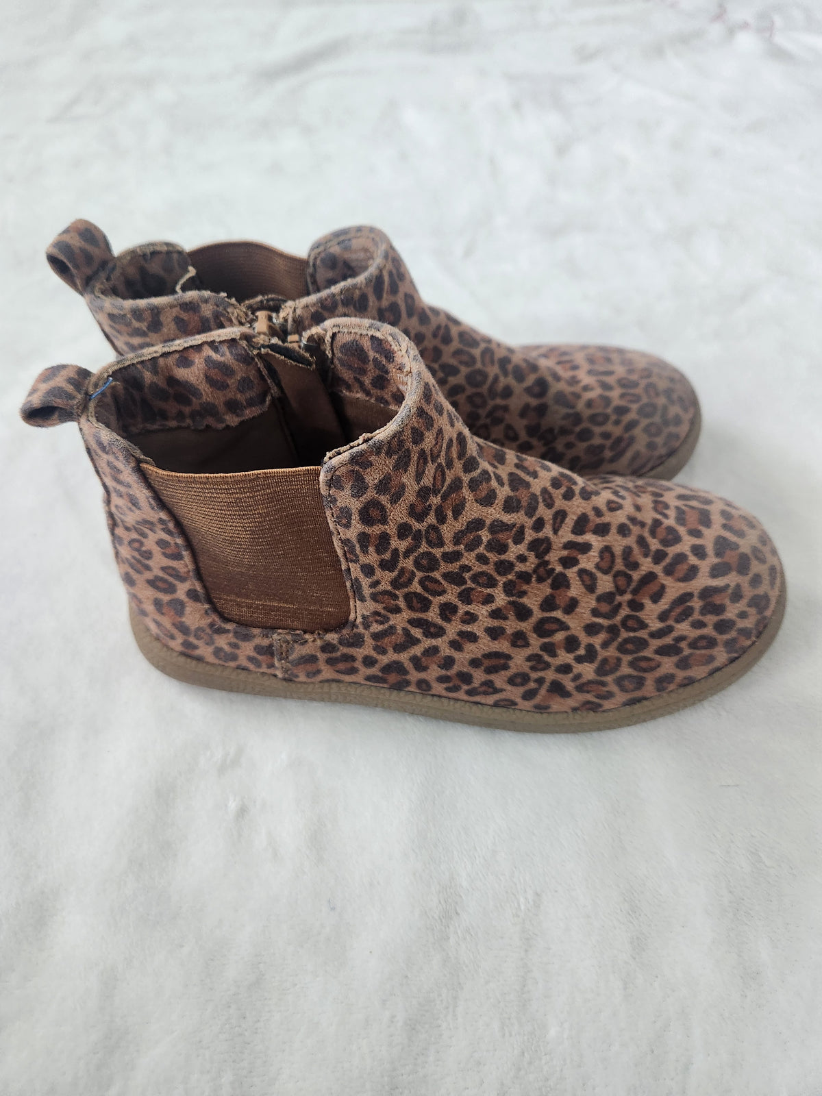 #167 Tucker + Tate Sz 12 Nova Chelsea Bootie Tan Leopard Print
