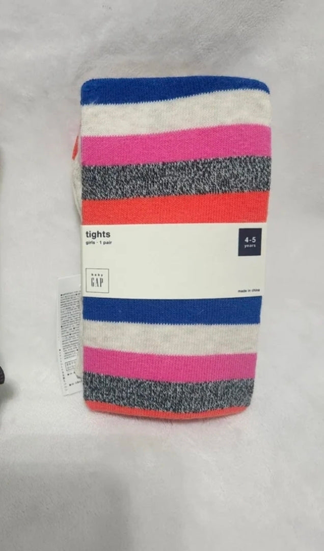 #167 NWT Baby Gap Size 4-5 Striped Tights