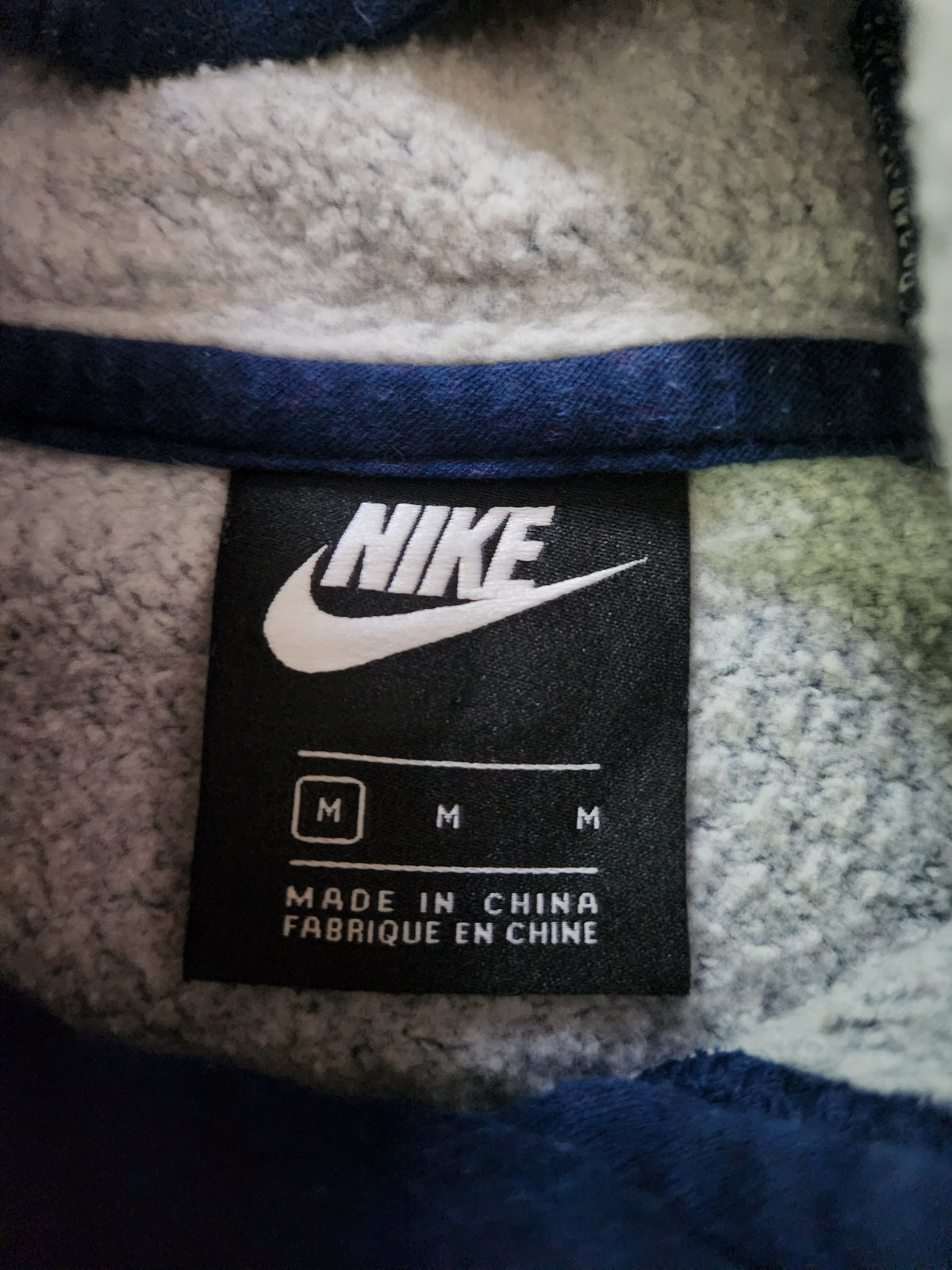 #167 Nike Medium Blue Swoosh Logo Hooded Sweatshirt