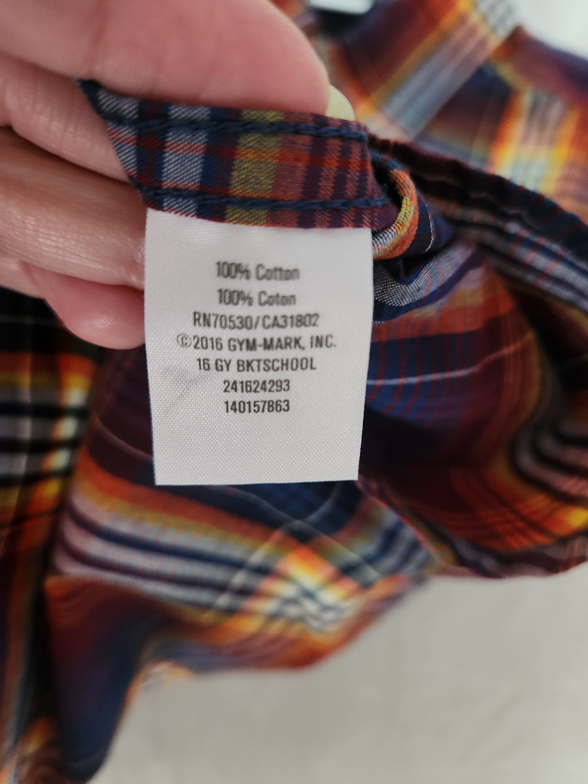 #167 Gymboree Boys Medium 7/8 Plaid Long-Sleeve Button-Down Shirt