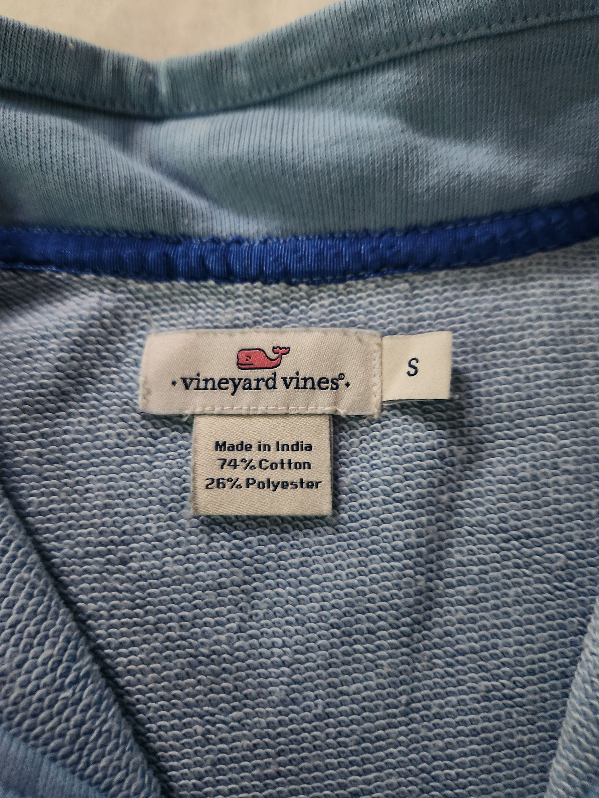 #167 Vineyard Vines Boys Small 8-10 Sky Blue Half-Zip Pullover