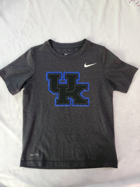 #167 Nike Kids Small UK Kentucky Wildcats Dri Fit Gray Tee