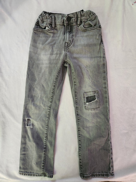 #Gap Kids' Size 6 Gray Distressed Straight-Leg Jeans