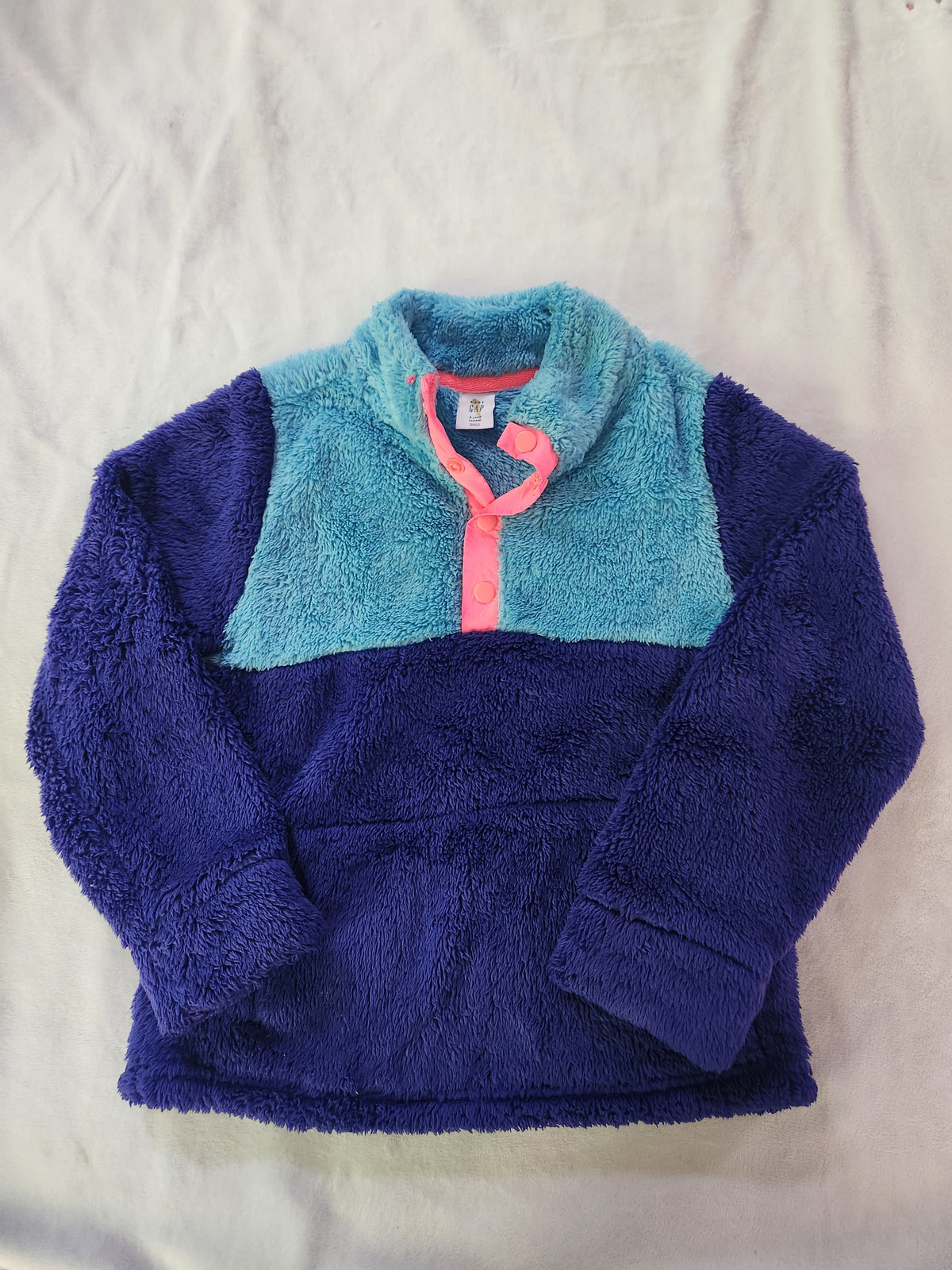 #167 Baby Gap 5T Multi Color Sherpa Pullover Sweatshirt