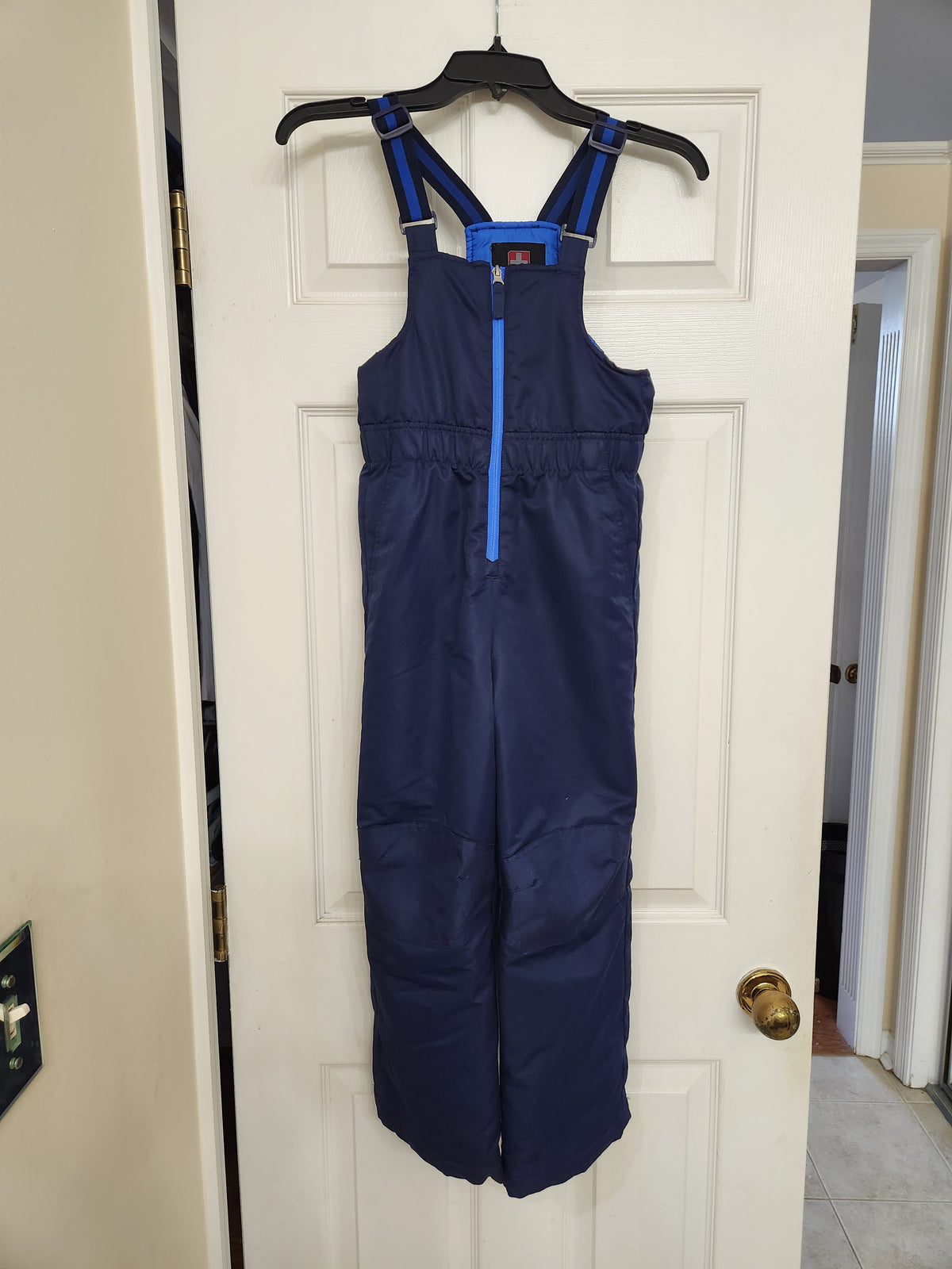 #167 SwissTech 6/7 Navy Blue Snow Bibs Overalls