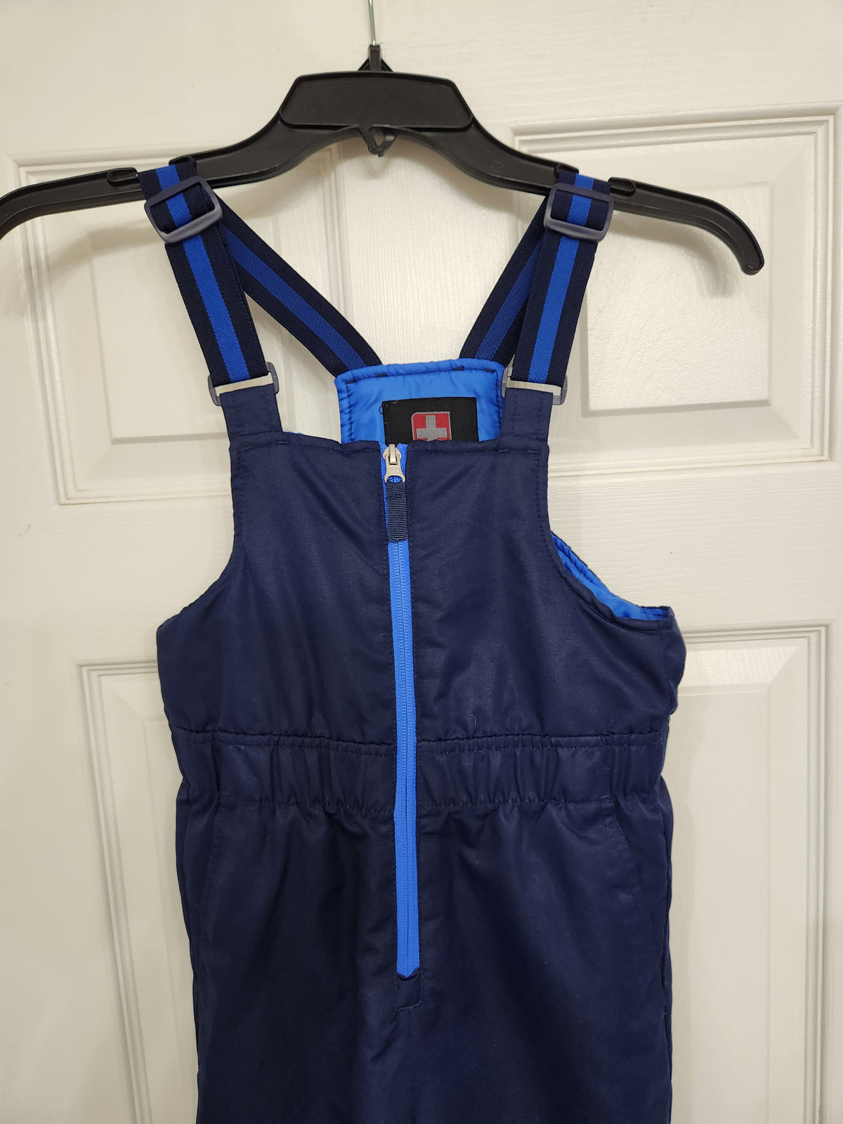 #167 SwissTech 6/7 Navy Blue Snow Bibs Overalls