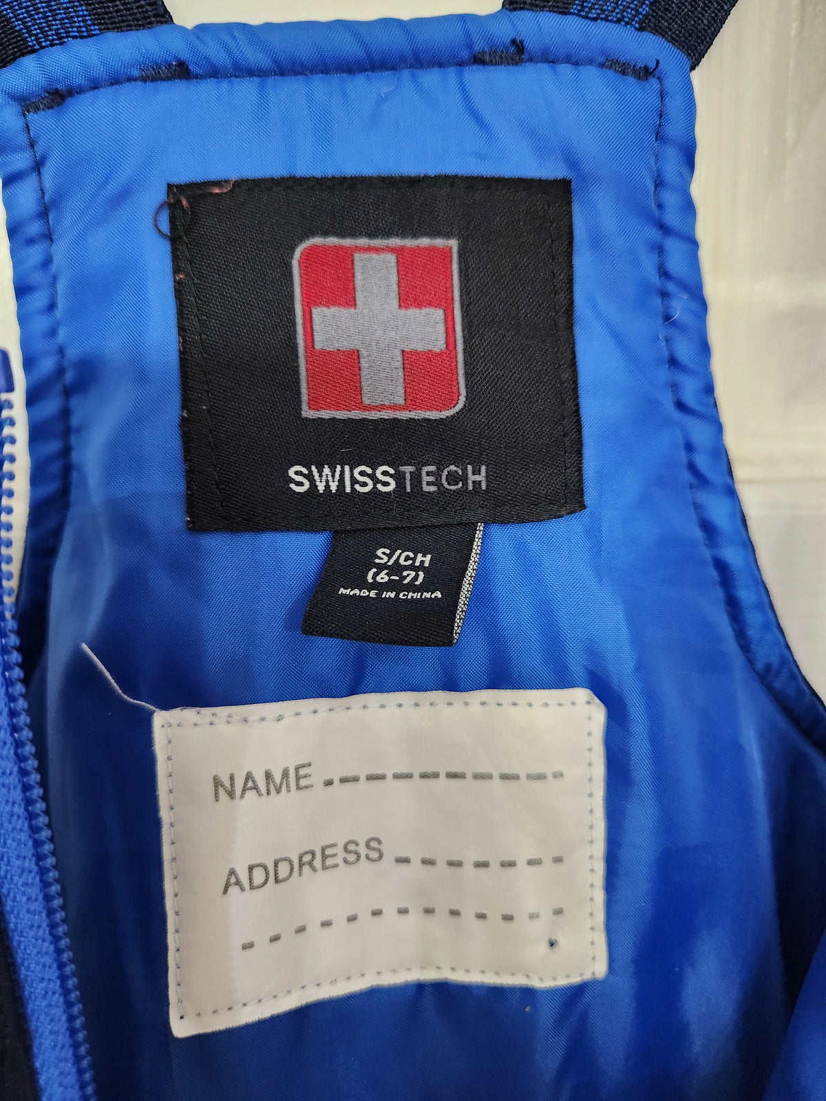 #167 SwissTech 6/7 Navy Blue Snow Bibs Overalls