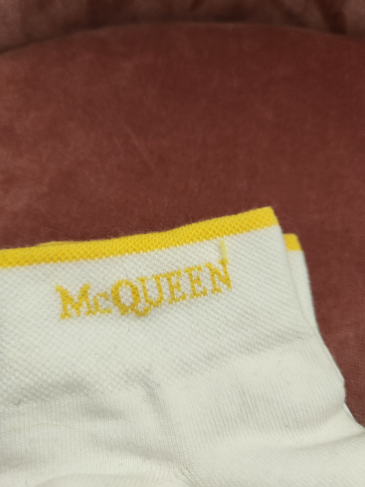 #167 NWT Alexander McQueen Ankle Banded Logo Socks Womens