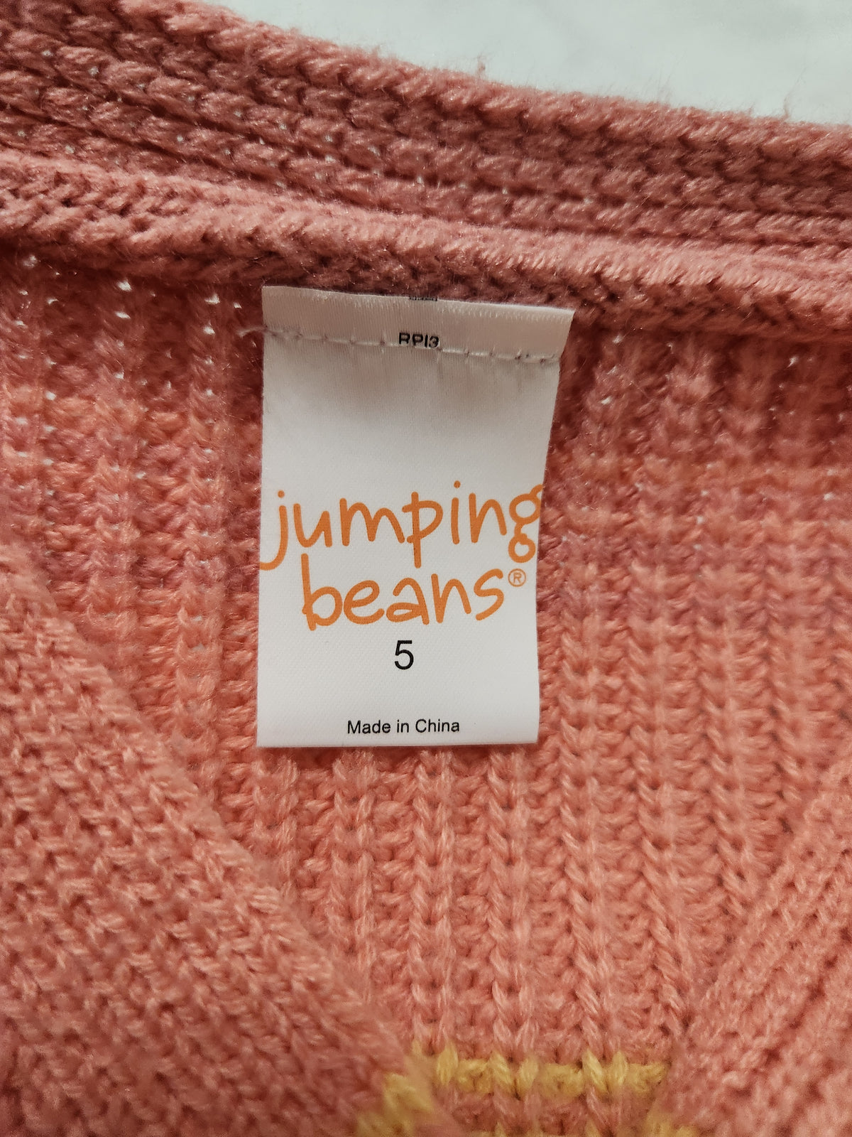 #167 Jumping Beans 5T Striped V-Neck Button Cardigan