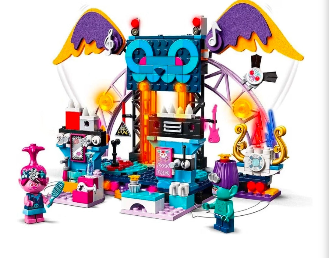 #167 NWT LEGO Trolls World Tour Volcano Rock City Concert Stage Playset 387 Pieces