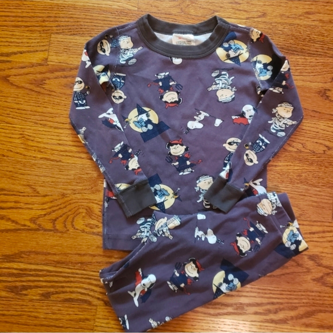 #167 HTF Hanna Andersson 6/7 Halloween Peanuts Snoopy Pajamas