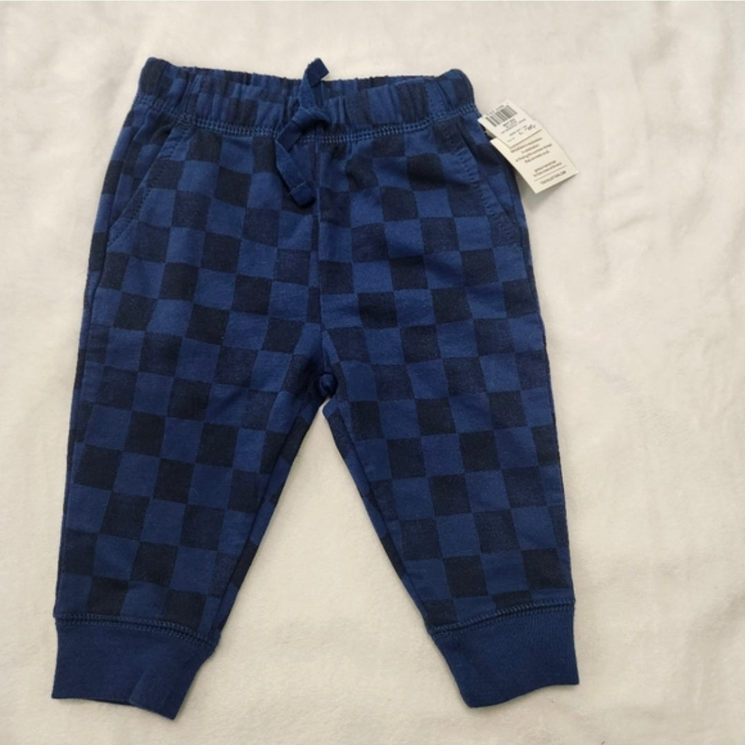 #167 NWT Tea Collection 3-6 Months Printed Checkerboard Baby Zip Hoodie
