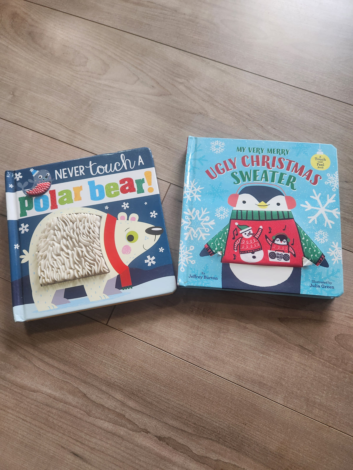 #167 Never Touch A Polar Bear / Ugly Xmas Sweater Board Books Bundle