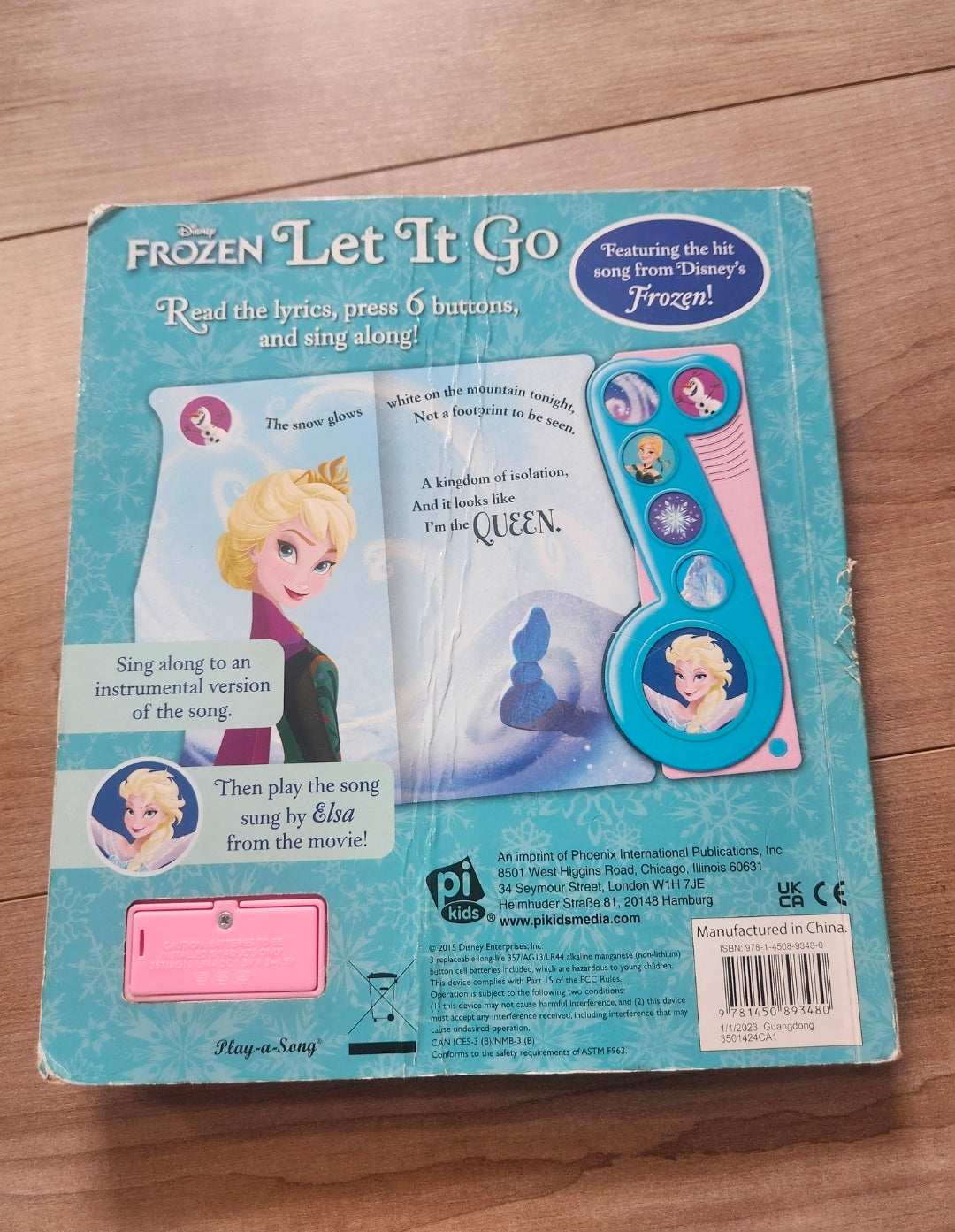 #167 Disney Frozen: Let It Go Sound Book Elsa Princess