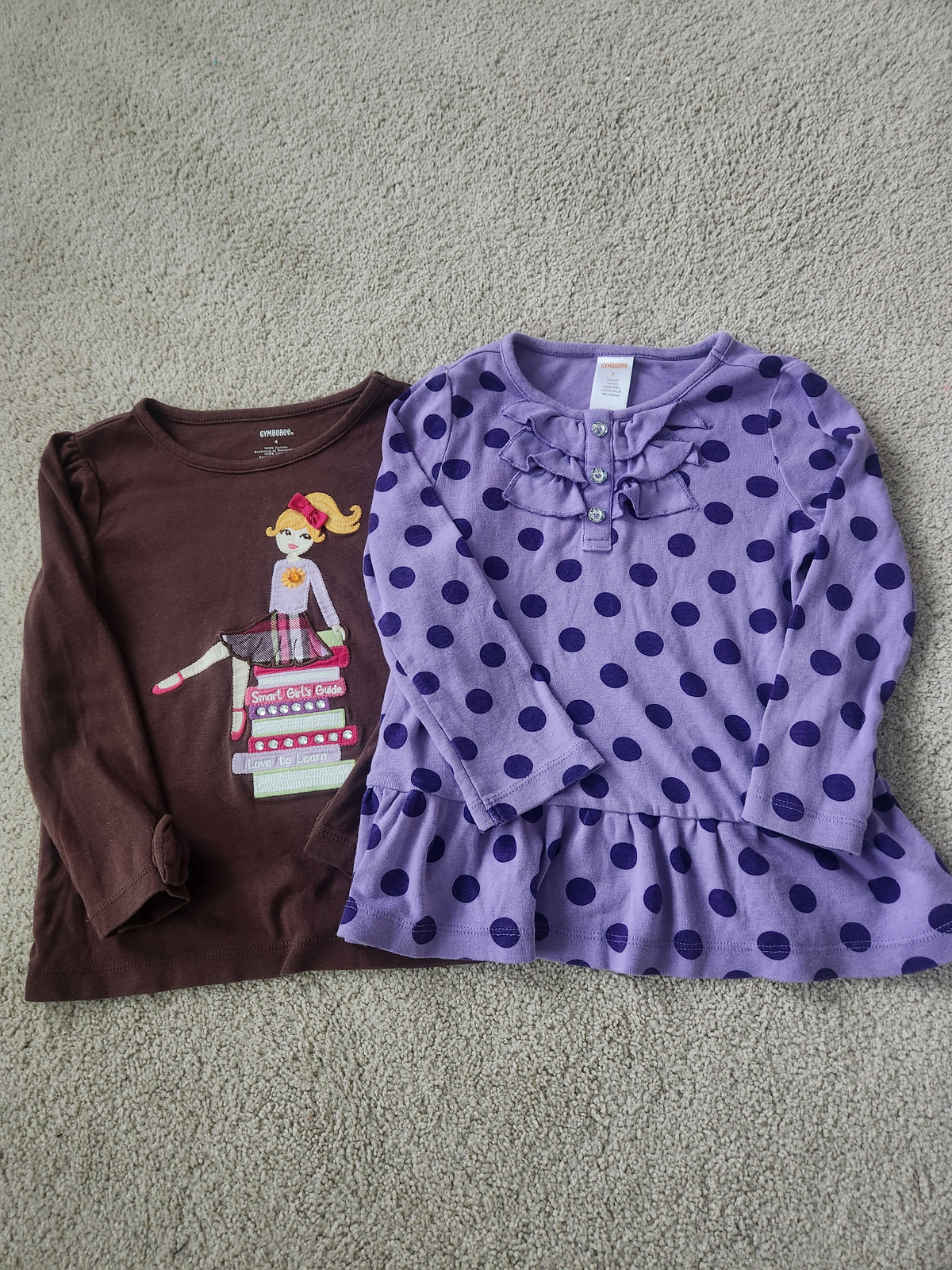 #167 Gymboree 4T Long Sleeve Tee Bundle of 2