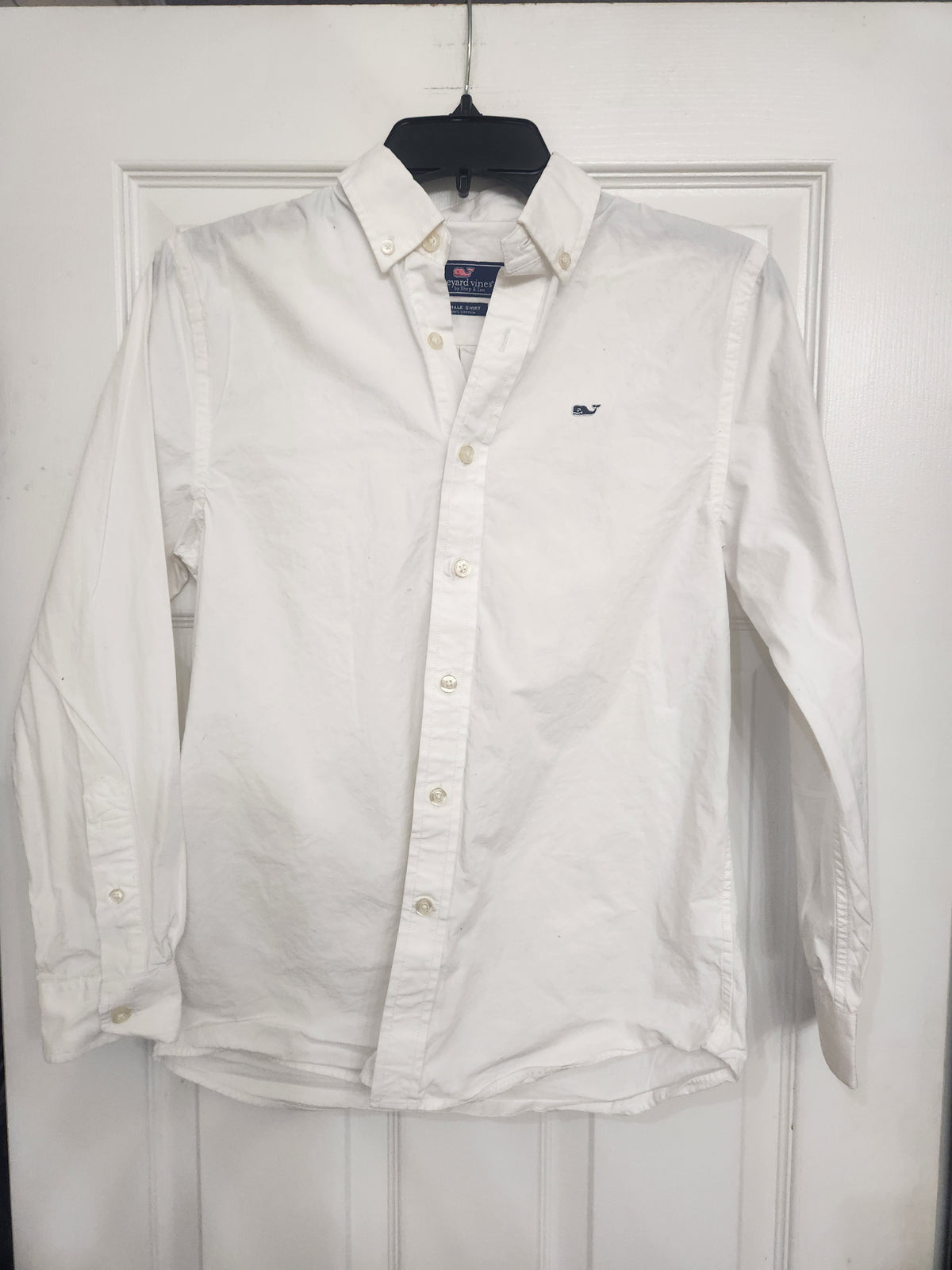 #167 Vineyard Vines Boys 12-14 White Whale Shirt Button Down