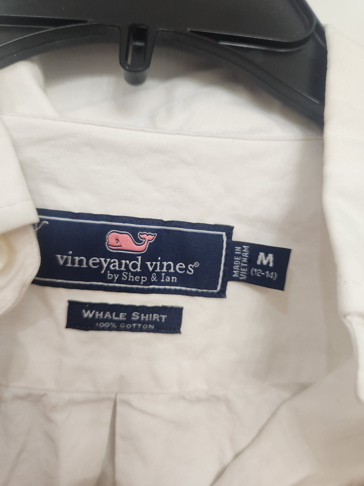 #167 Vineyard Vines Boys 12-14 White Whale Shirt Button Down