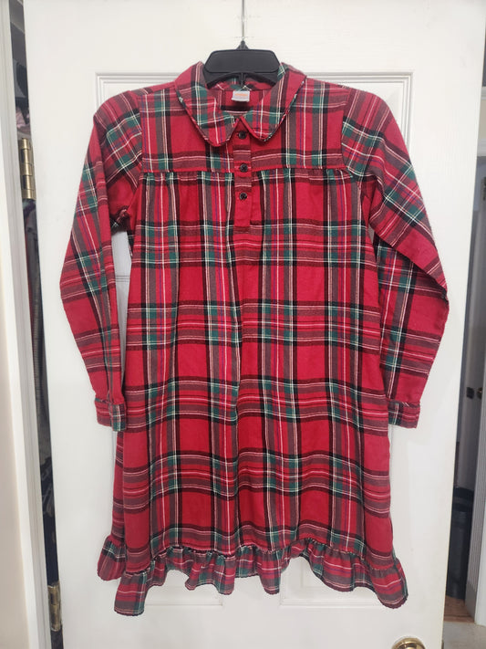 #167 Gymboree Plaid Flannel Size 10-12 Nightgown