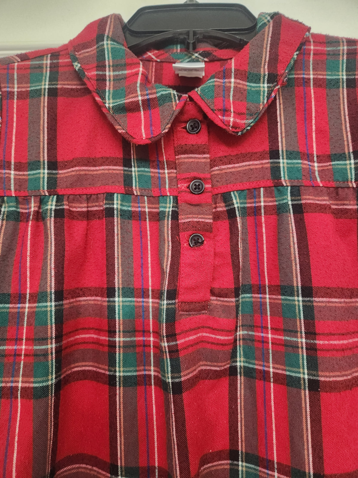 #167 Gymboree Plaid Flannel Size 10-12 Nightgown