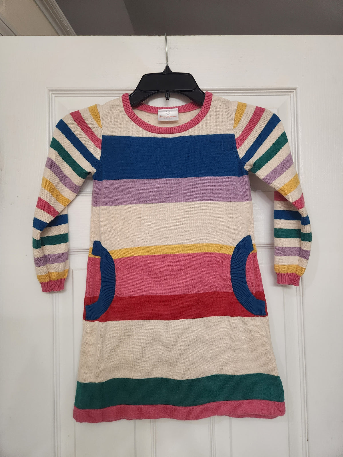 #167 Hanna Andersson Striped Cotton Sweater Dress