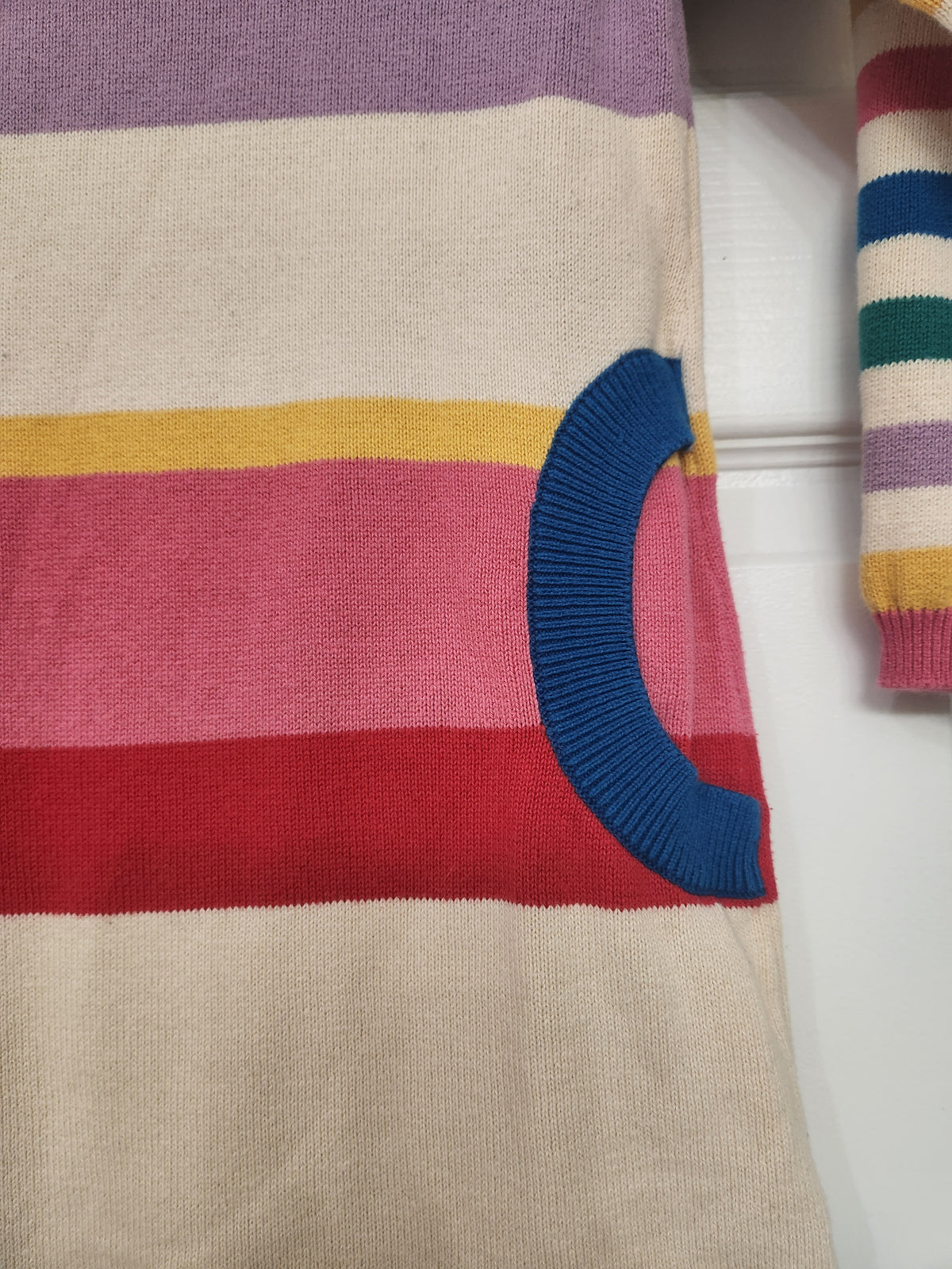 #167 Hanna Andersson Striped Cotton Sweater Dress
