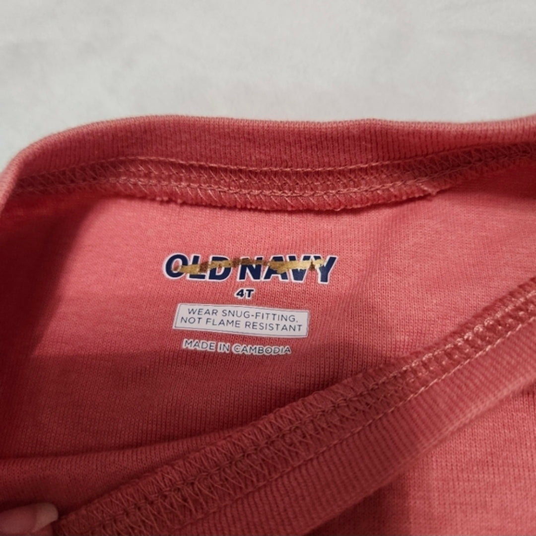 #167 NWT Old Navy 4T Long Sleeve Pants Egg Pajama Set