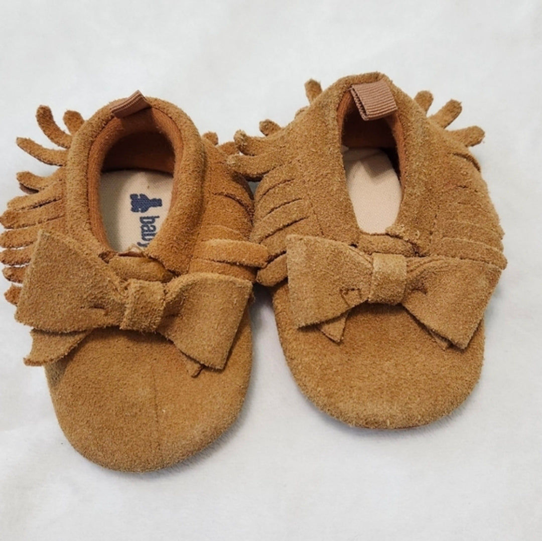#167 Baby Gap 3-6 Months Fringe Suede Moccasins
