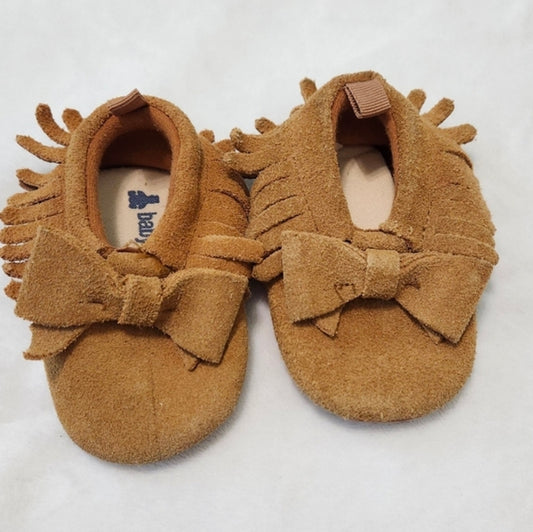 #167 Baby Gap 3-6 Months Fringe Suede Moccasins