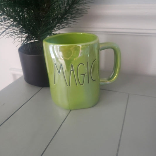 #167 NWT Rae Dunn Magic Green Iridescent Mug