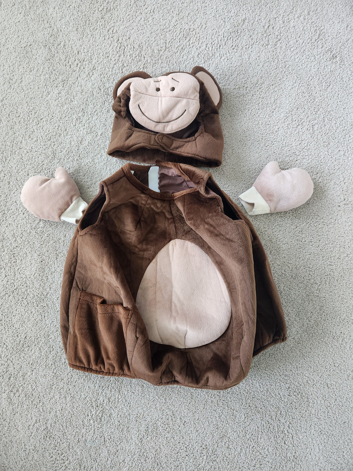 #167 Plush Brown 12-24 Months Infant Monkey Costume