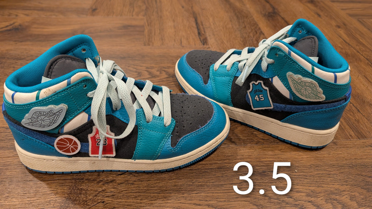 #3 Blue Nike Air Jordan 1 mid, size 3.5