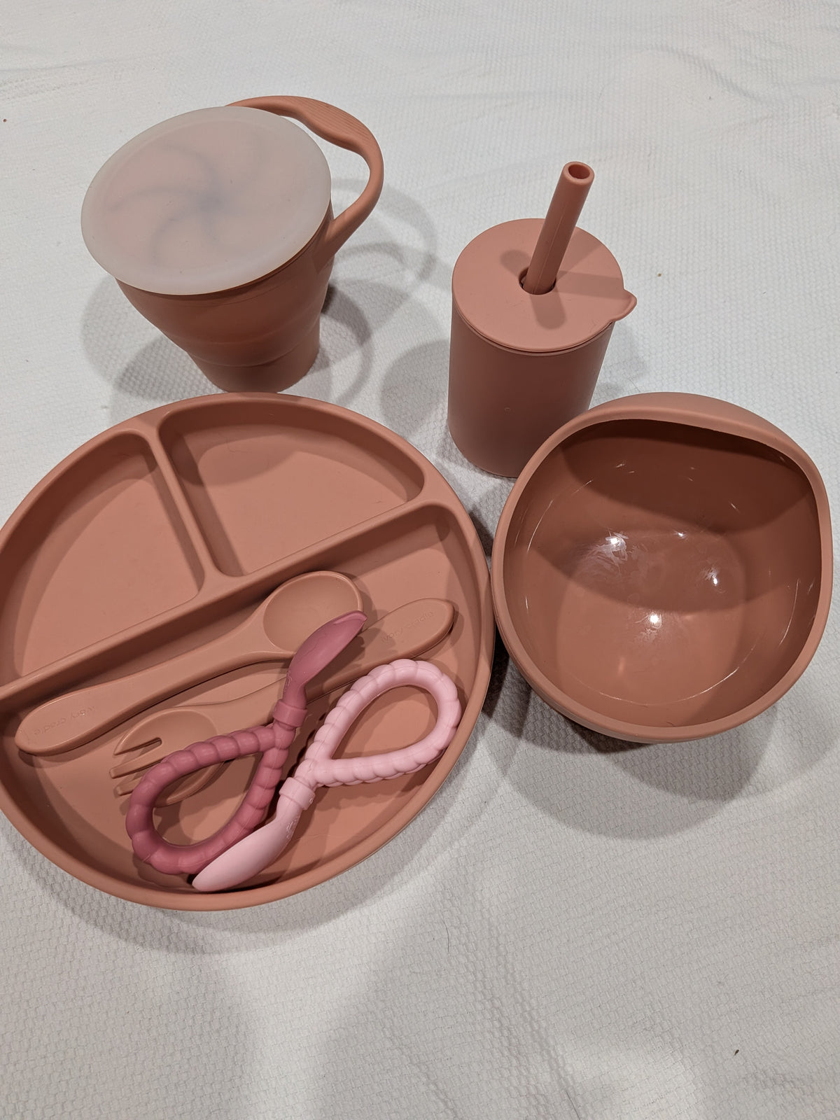 Seller 2. Ivory cradle baby silverware and plate set