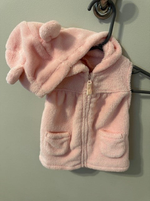 Seller #141 Pink Cozy Vest with ears on hoodie (1 of 2 available) 12M SR