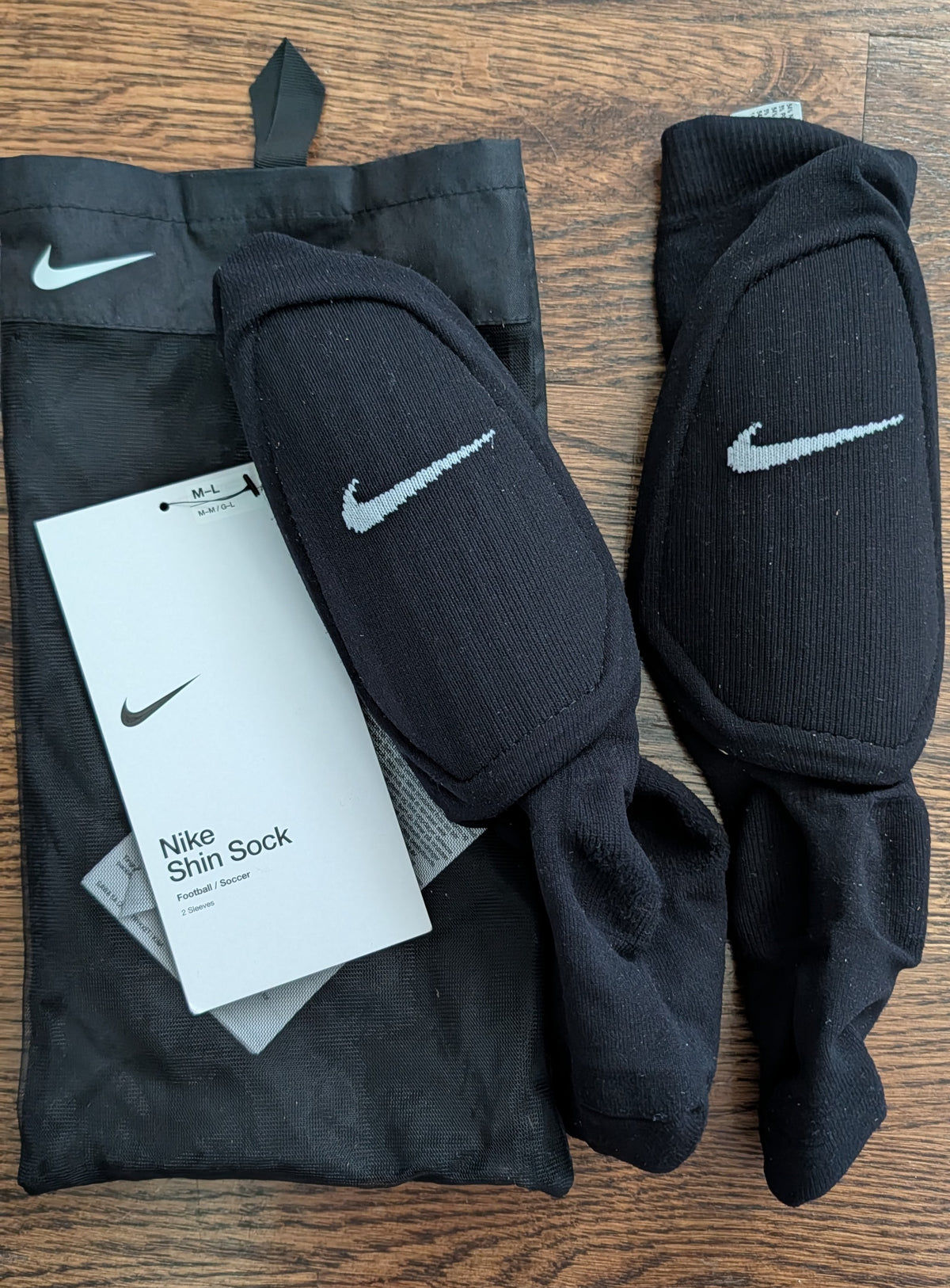 #3 Nike black shin guard socks, never worn