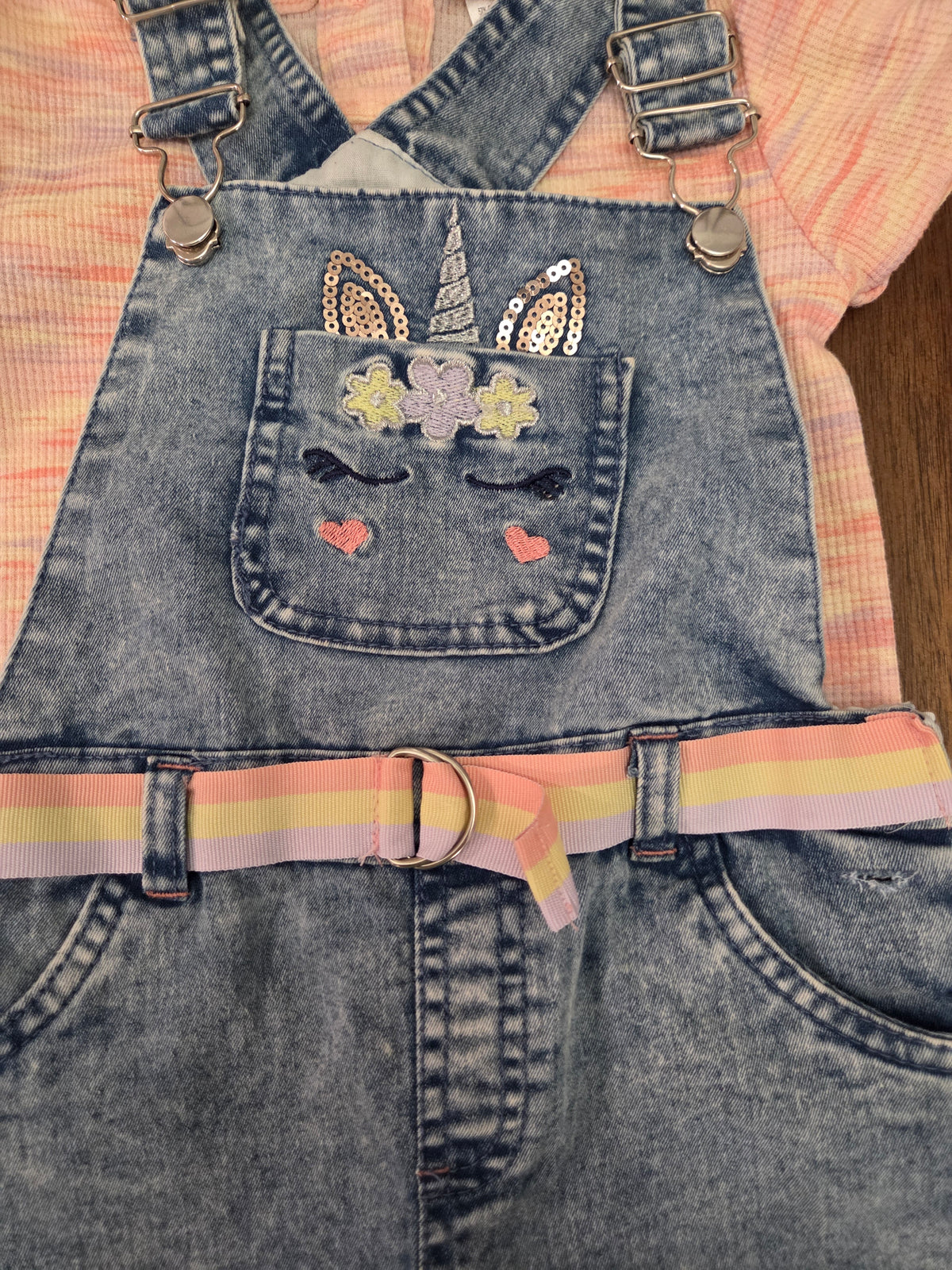 Seller 188 girls Little Lass overall outfit site 3T