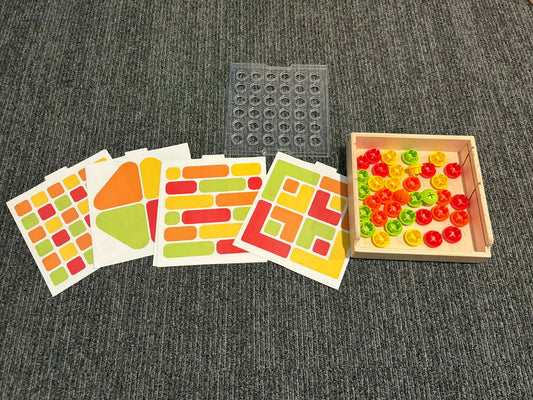 #196 Lovevery Button Board with Etsy Laminated Cards