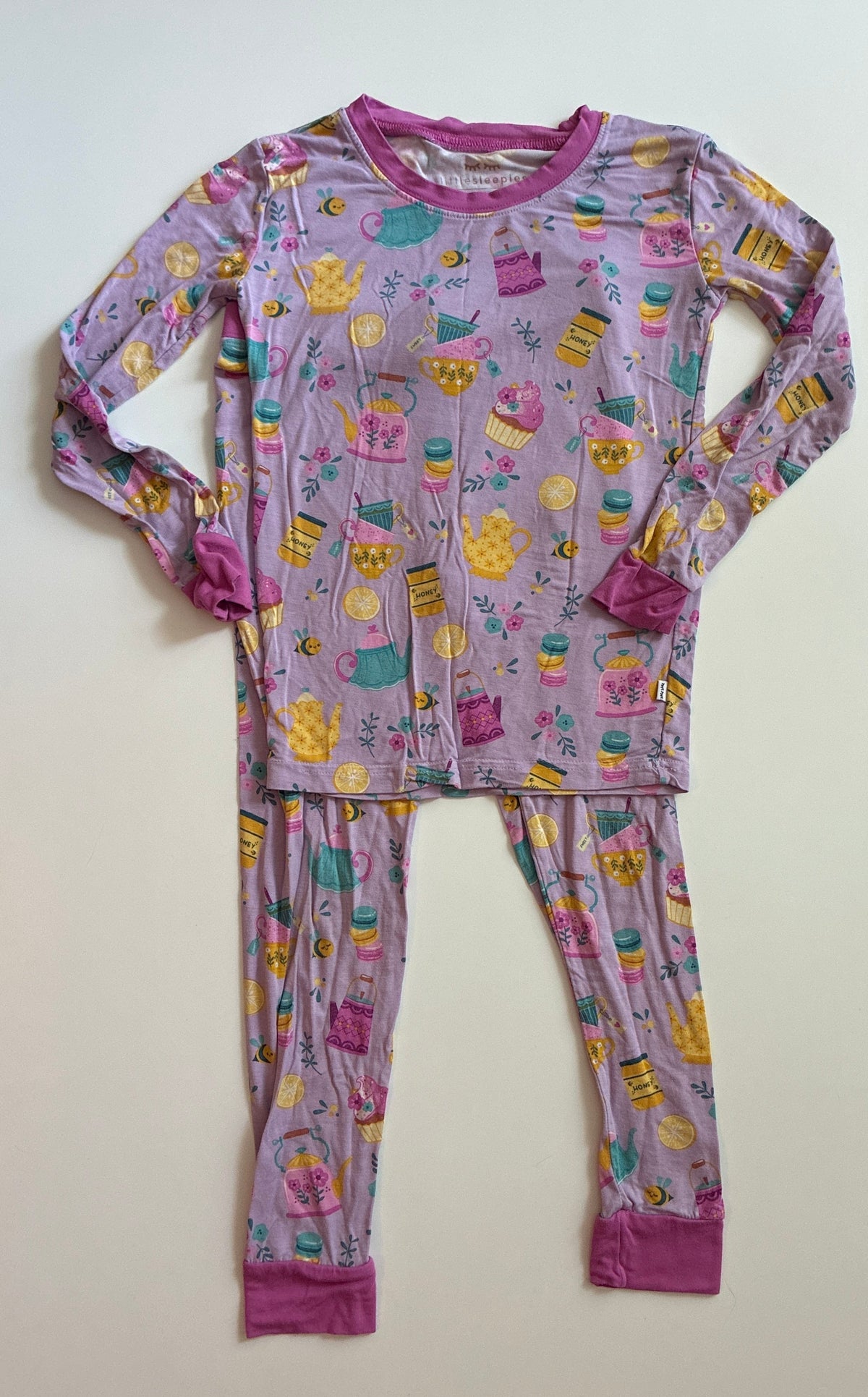 Seller 76 Little Sleepiess Tea Party Pajamas Size 5/6
