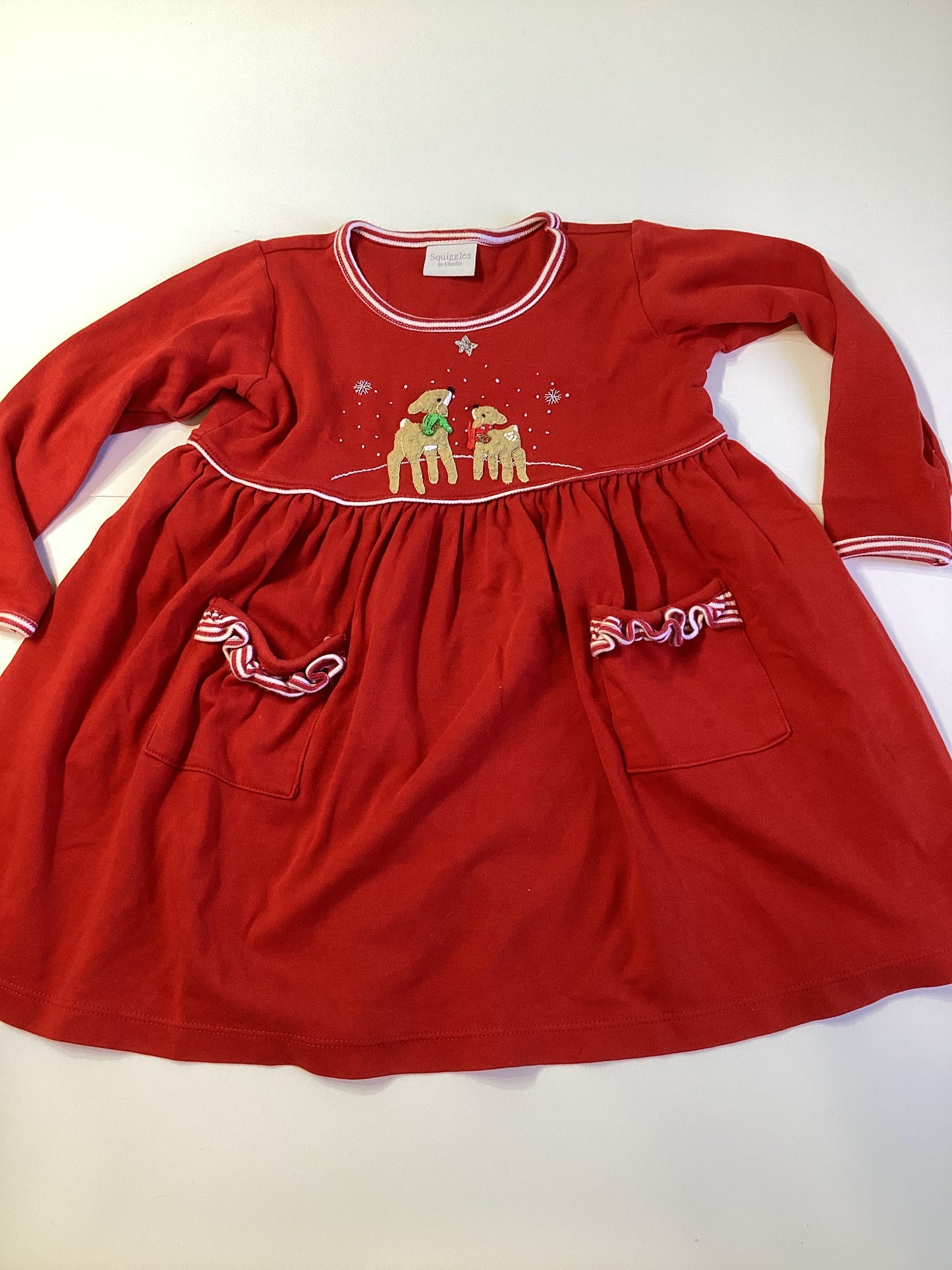 #129 3T boutique reindeer dress